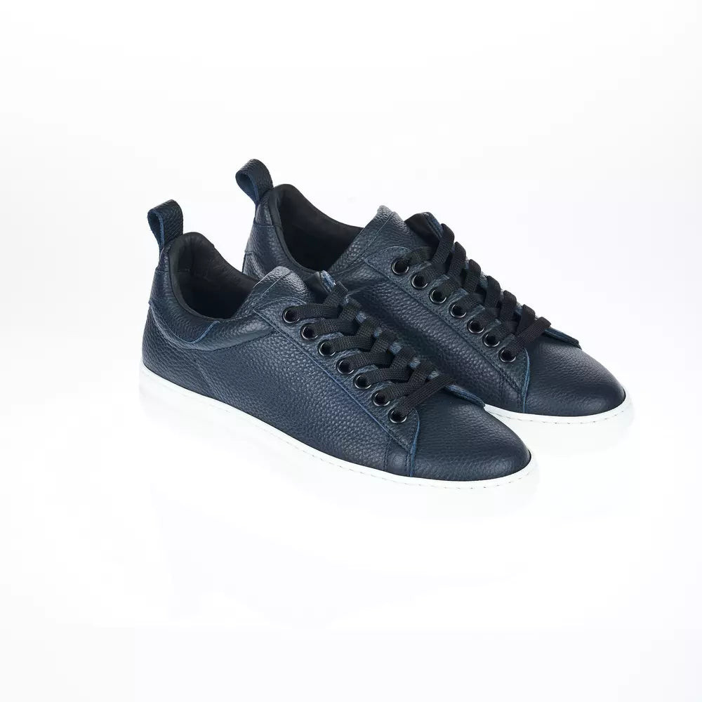 Blue Leather Men Sneaker