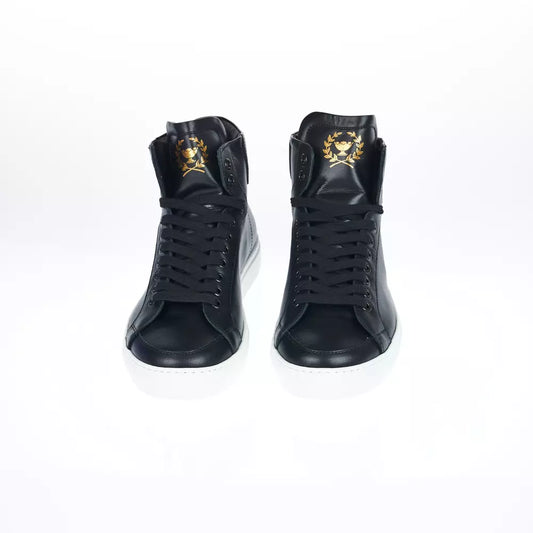 Black Leather Men Sneaker