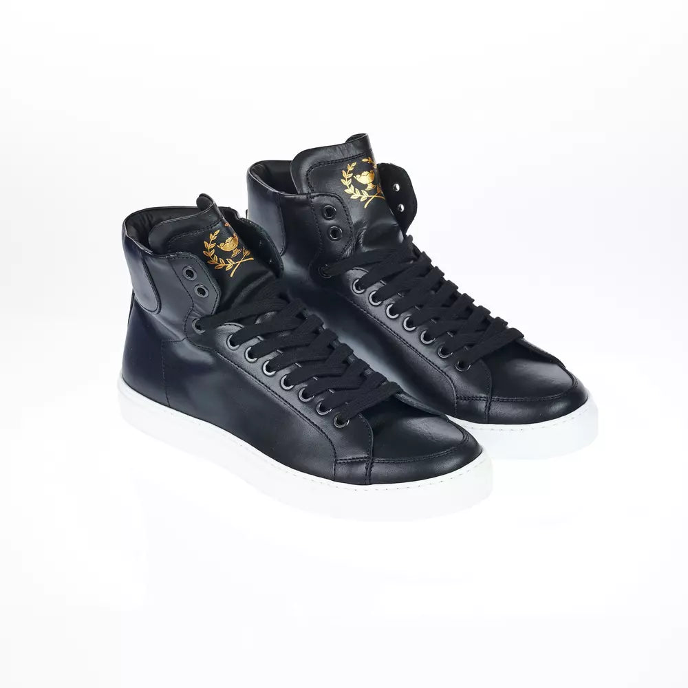 Black Leather Men Sneaker