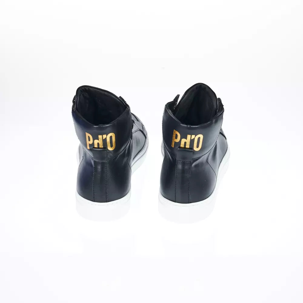 Black Leather Men Sneaker