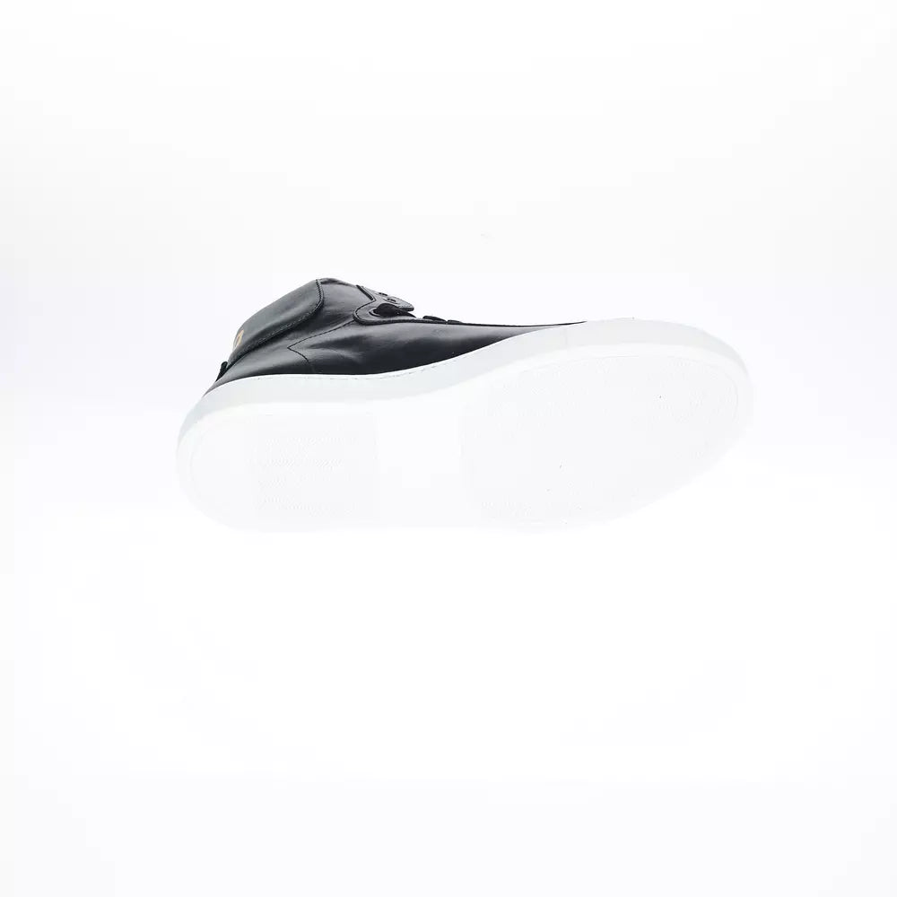 Black Leather Men Sneaker