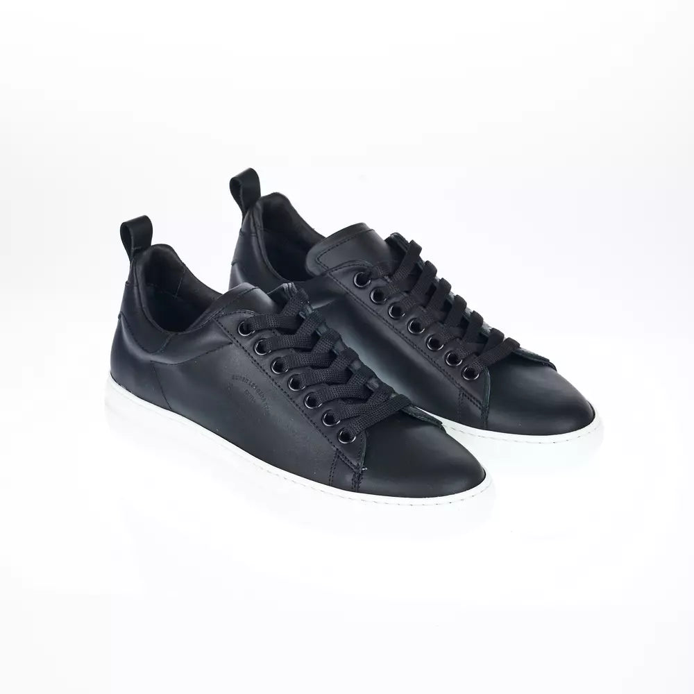 Black Leather Men Sneaker