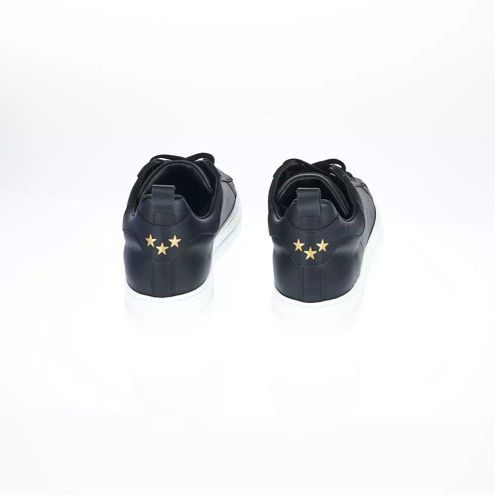 Black Leather Men Sneaker