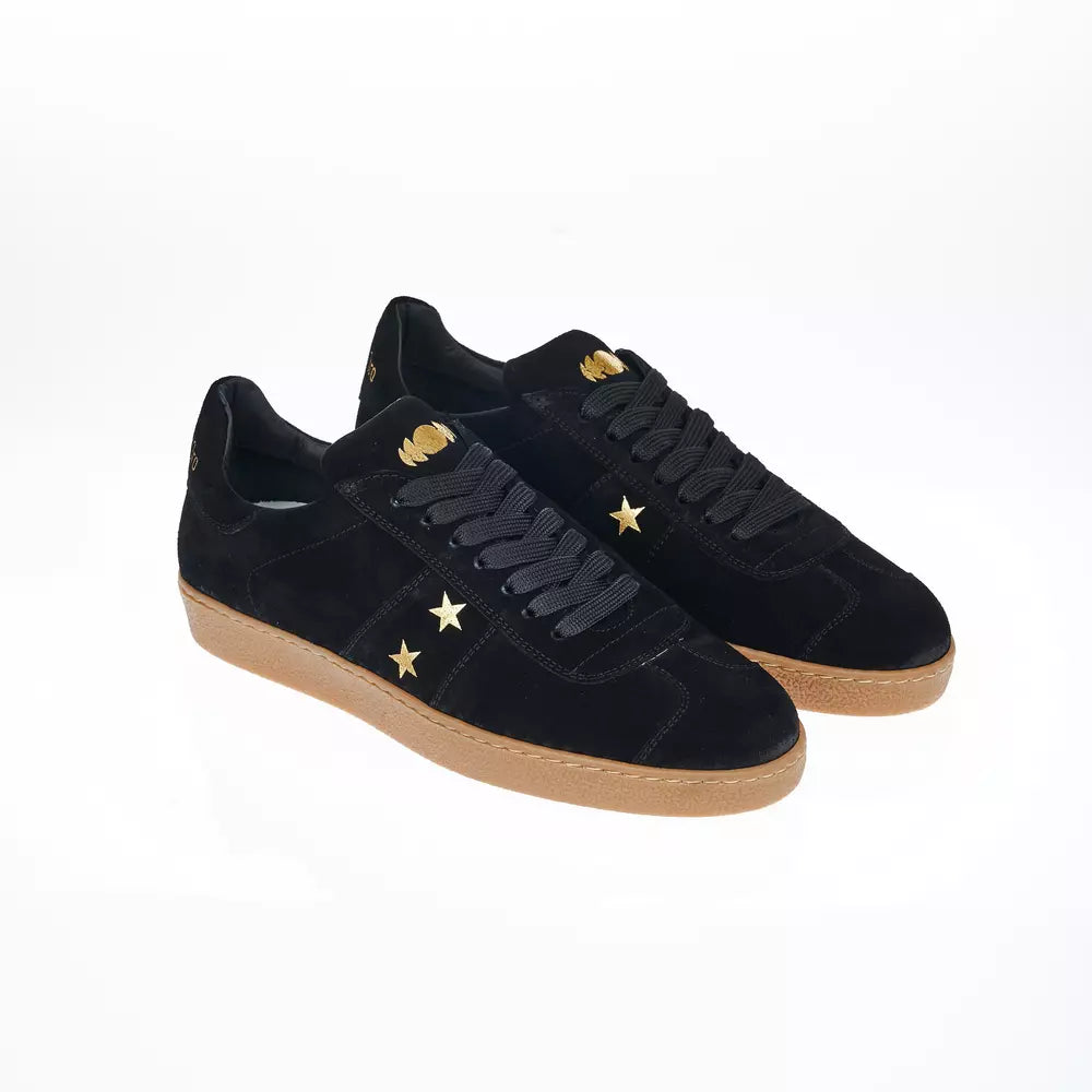 Black Leather Men Sneaker