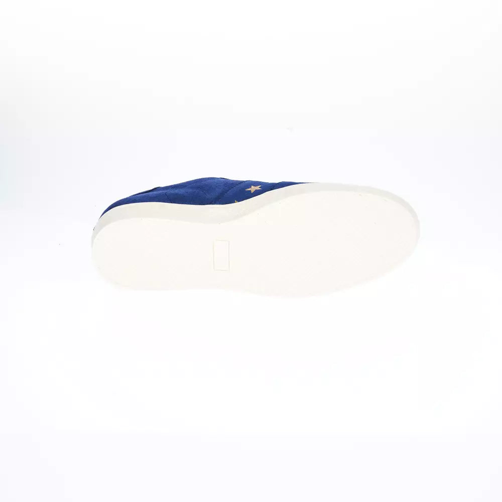Blue Leather Men Sneaker