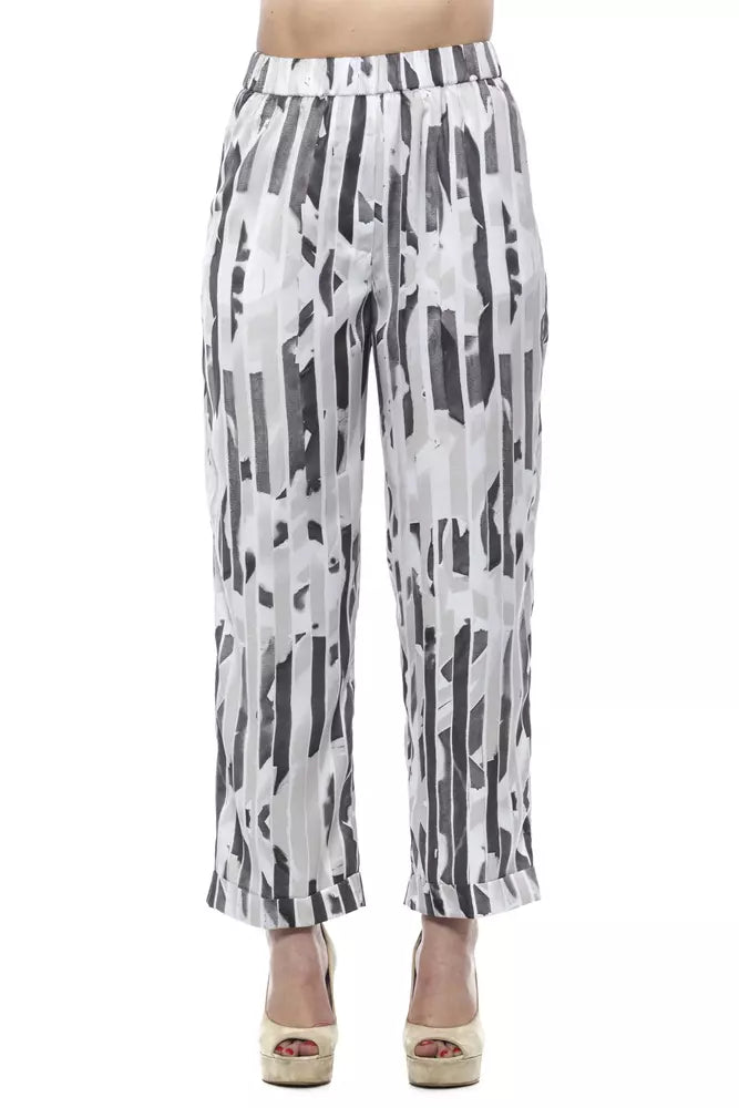 Beige Polyester Women Palazzo Pants