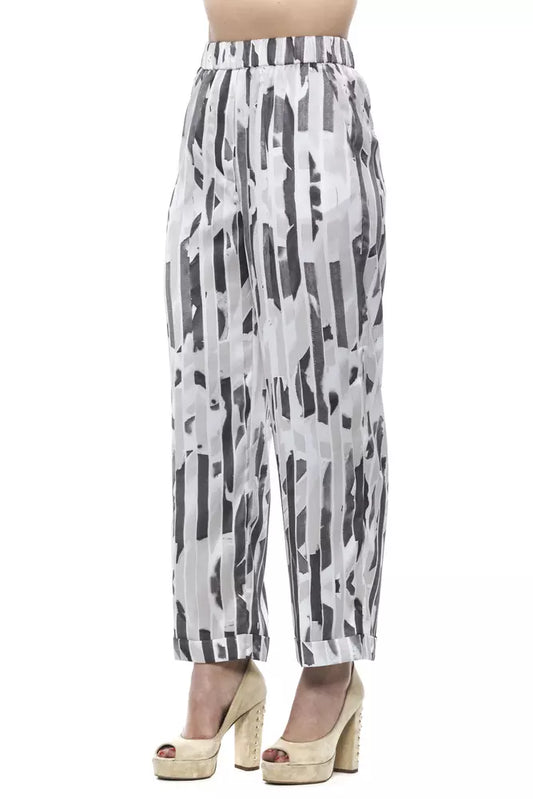 Beige Polyester Women Palazzo Pants