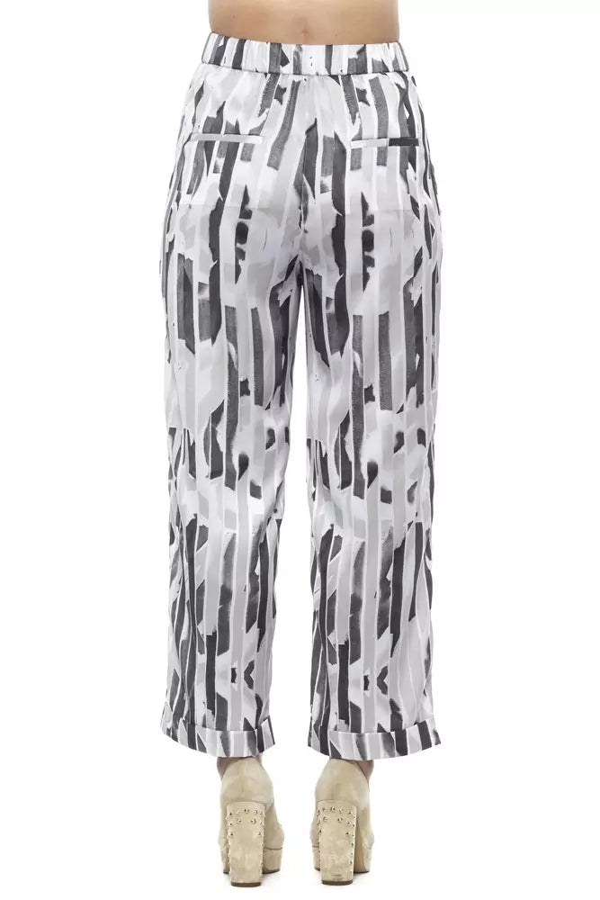 Beige Polyester Women Palazzo Pants