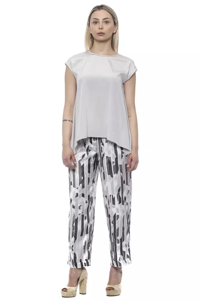 Beige Polyester Women Palazzo Pants