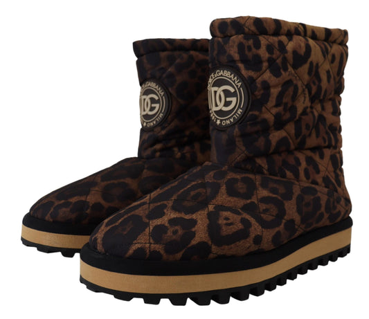 Leopard Pattern Ankle Boots