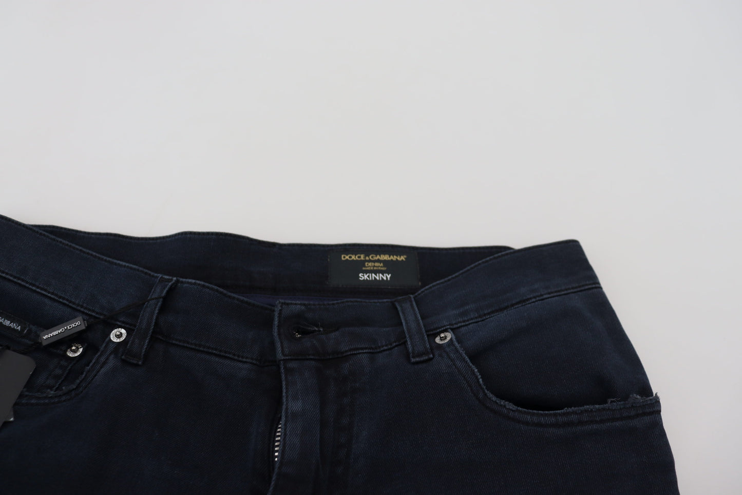 Chic Denim Blue Pants - Timeless Elegance