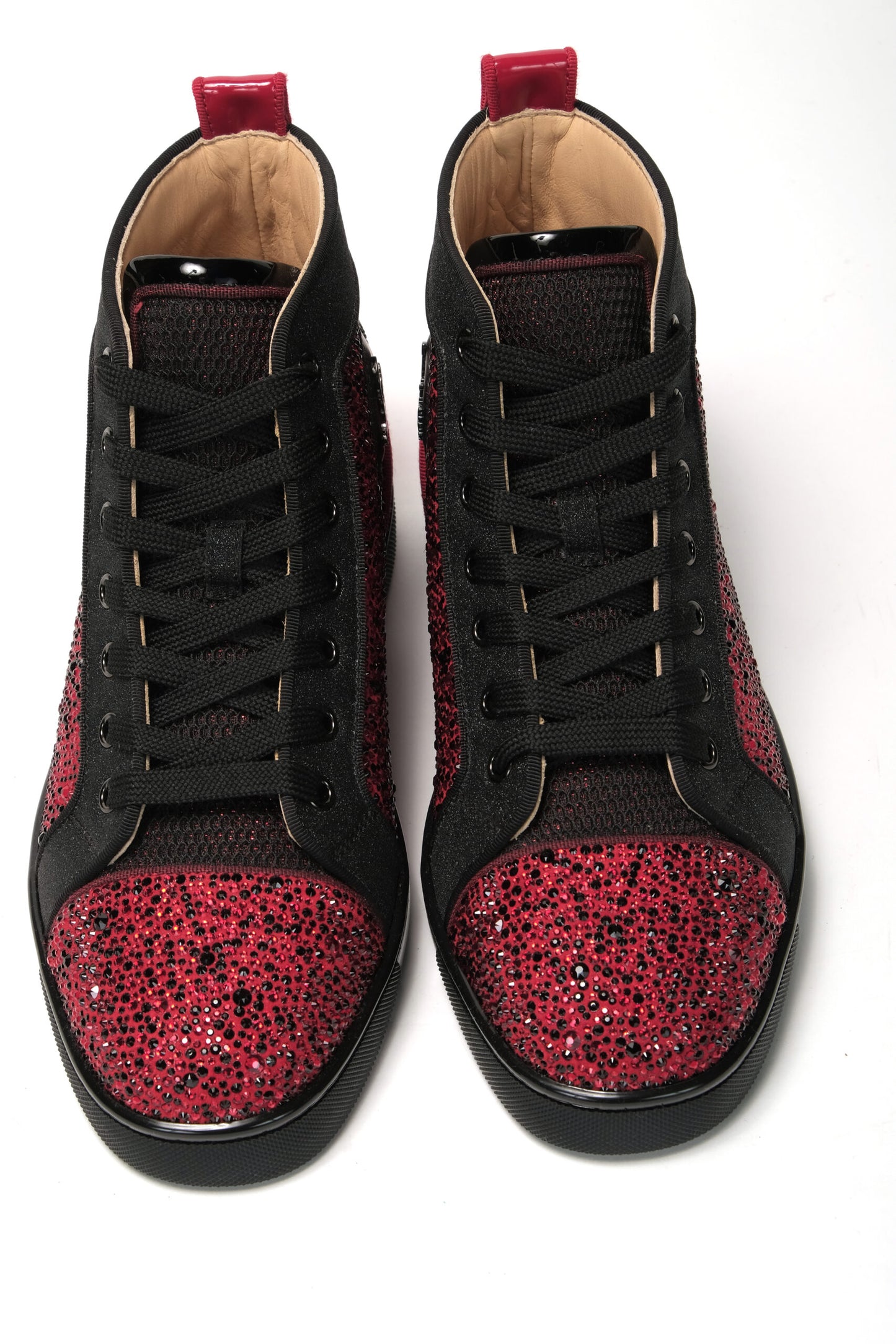 Red Black Louis Junior Spikes Sneaker Shoes