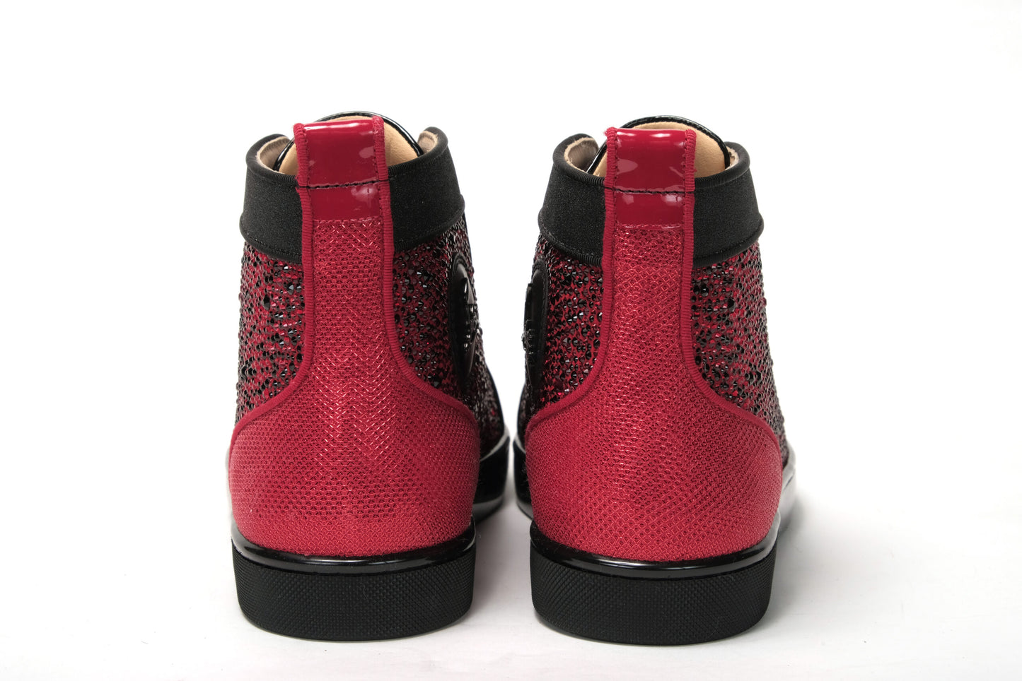 Red Black Louis Junior Spikes Sneaker Shoes