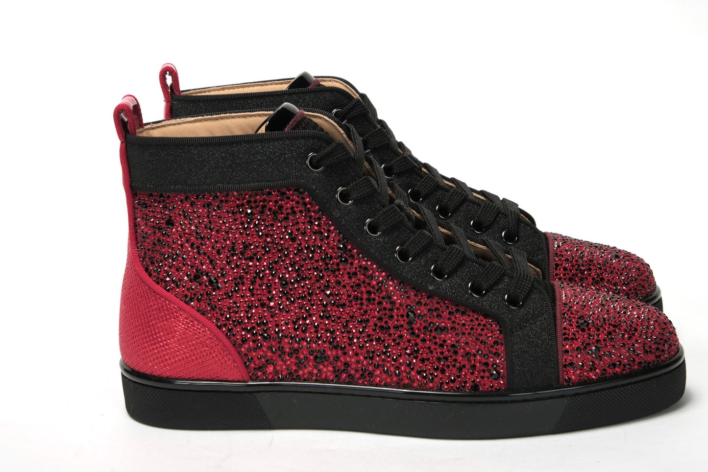 Red Black Louis Junior Spikes Sneaker Shoes