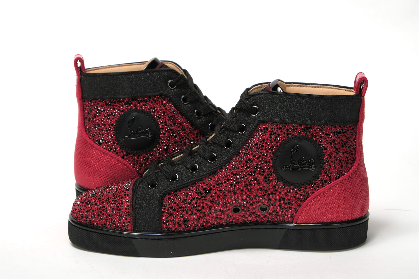 Red Black Louis Junior Spikes Sneaker Shoes