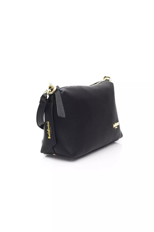 Black Polyethylene Women Shoulder Bag