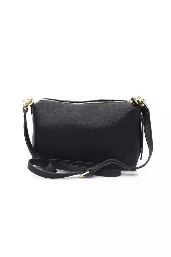 Black Polyethylene Women Shoulder Bag