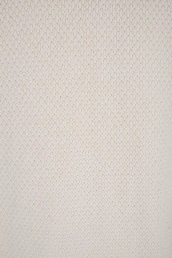 Elegant White Cardigan with Front Pockets