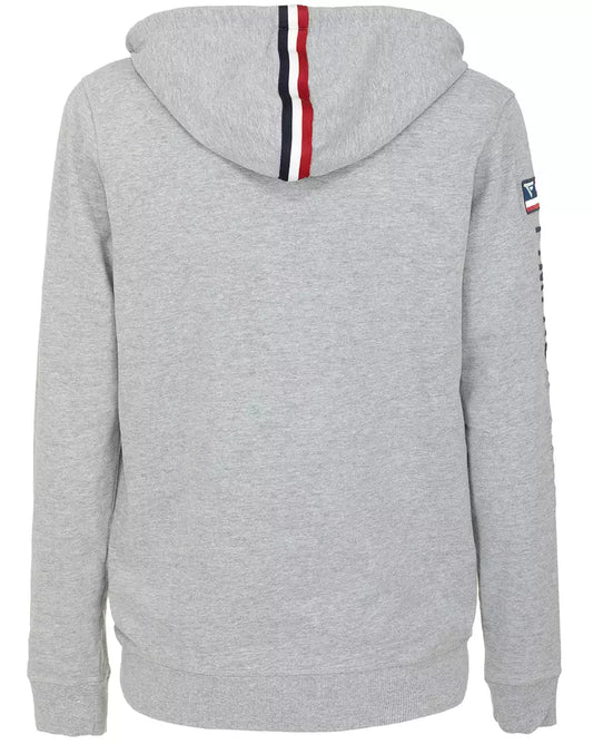 Elegant Gray Cotton Blend Sweatshirt