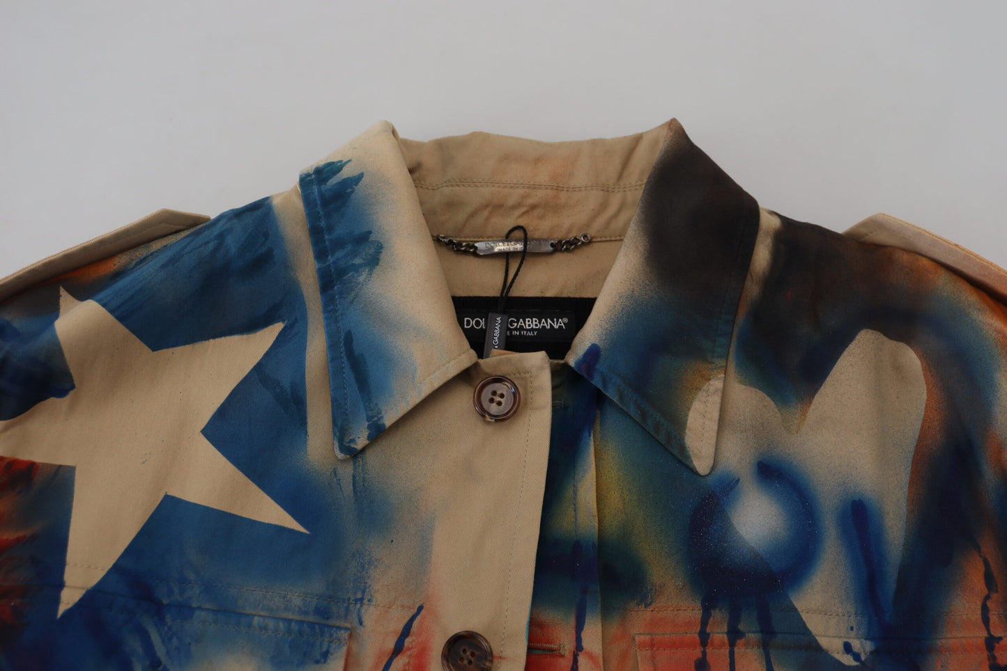 Chic Multicolor Long Sleeve Jacket