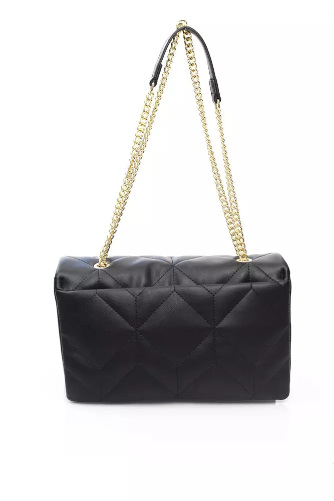 Black Polyethylene Women Shoulder Bag