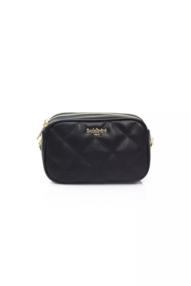 Black Polyethylene Women Shoulder Bag