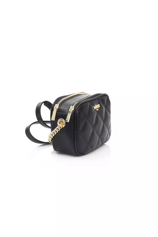 Black Polyethylene Women Shoulder Bag