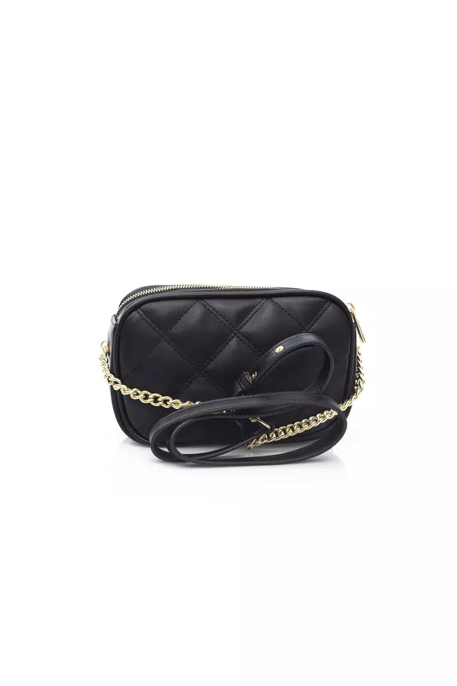 Black Polyethylene Women Shoulder Bag