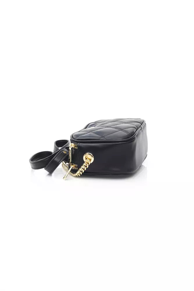 Black Polyethylene Women Shoulder Bag