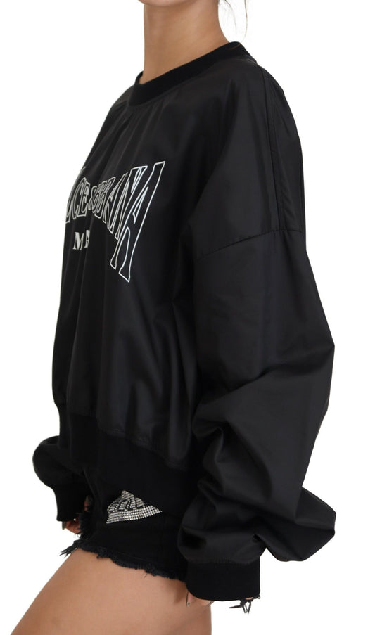 Chic Black Crewneck Pullover Sweater