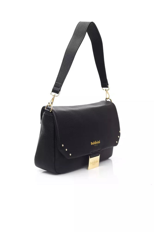 Black Polyethylene Women Shoulder Bag