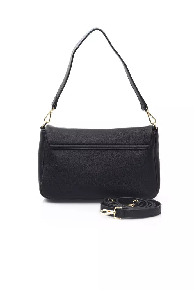 Black Polyethylene Women Shoulder Bag