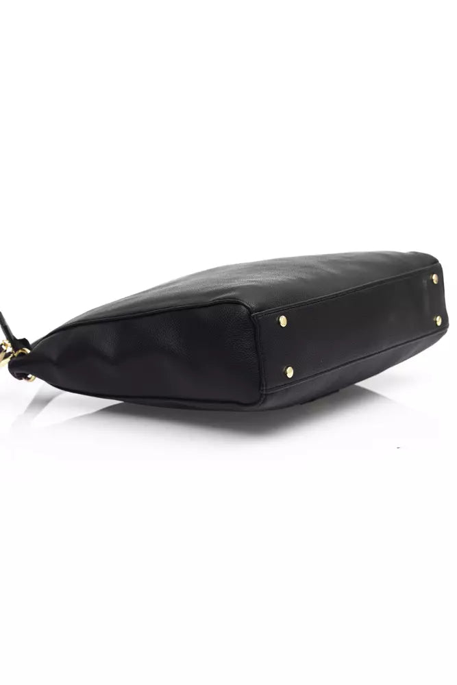 Black Polyethylene Women Shoulder Bag