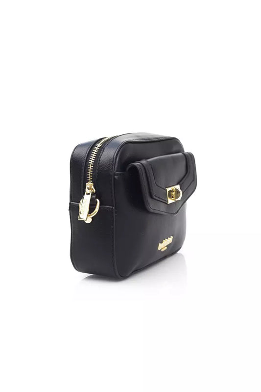 Black Polyethylene Women Shoulder Bag
