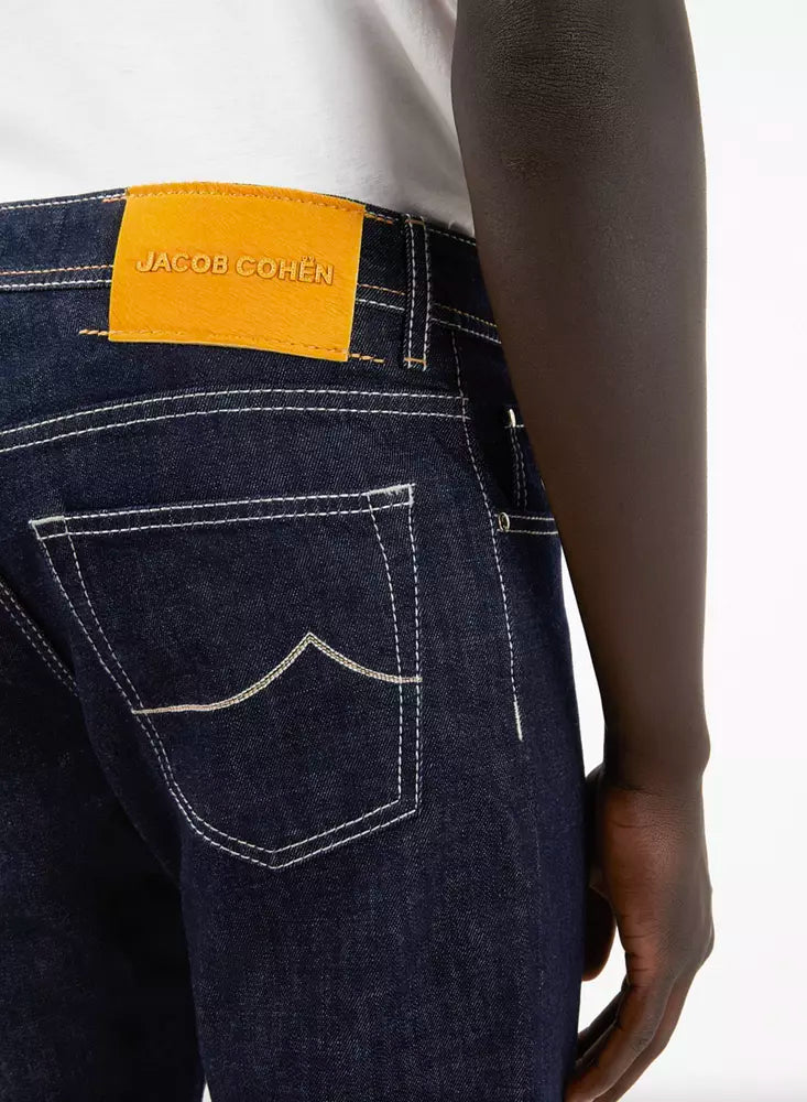 Blue Cotton Men's Straight-Leg Jean