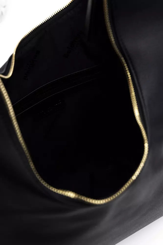 Black Polyethylene Women Shoulder Bag