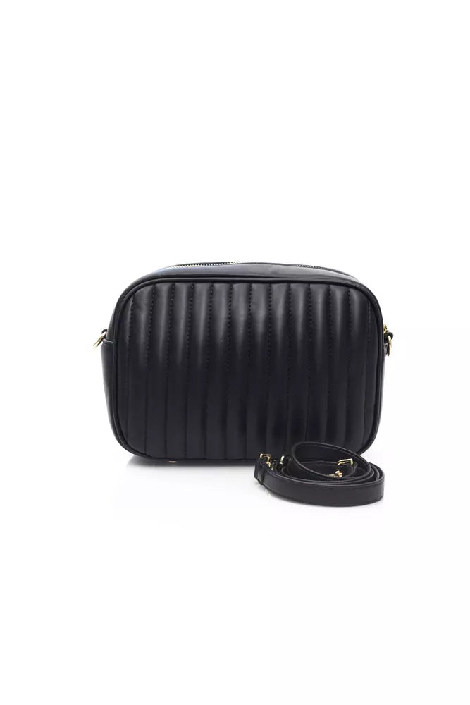 Black Polyethylene Women Shoulder Bag