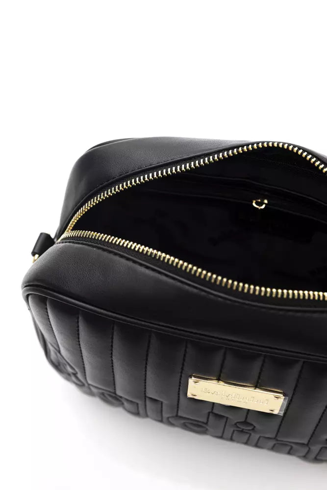 Black Polyethylene Women Shoulder Bag