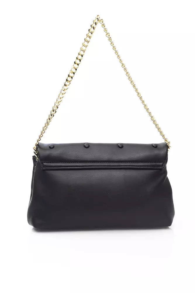 Black Polyethylene Women Shoulder Bag