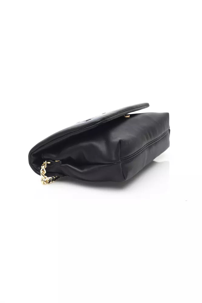 Black Polyethylene Women Shoulder Bag