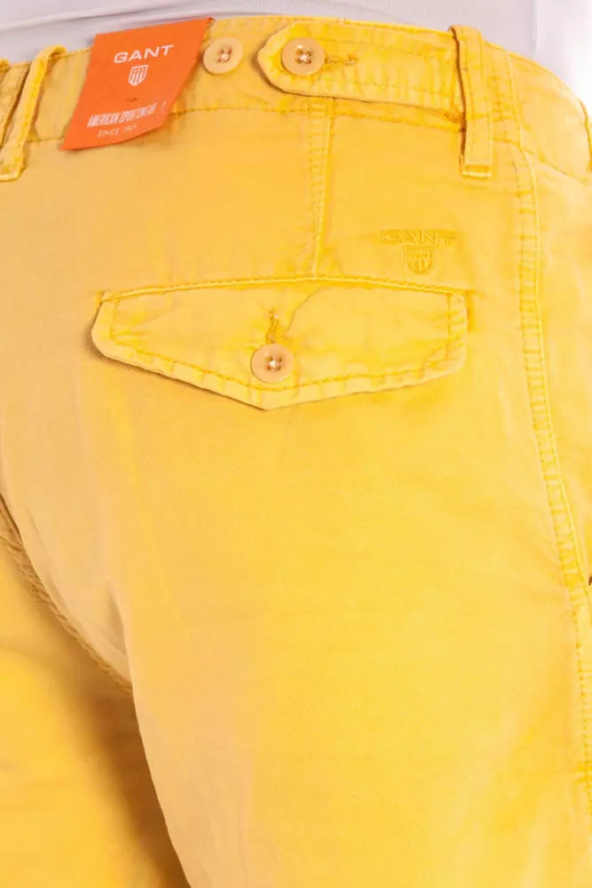 Yellow Linen Men Pant