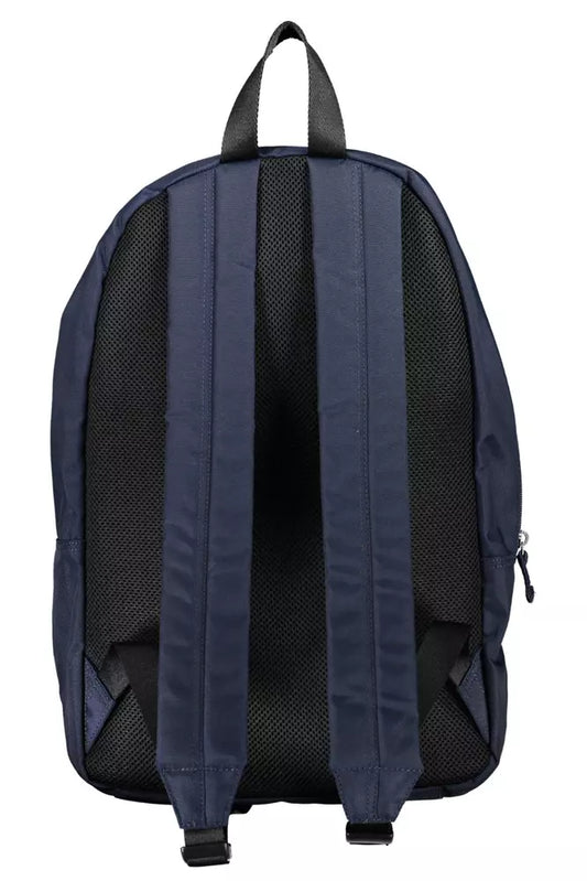 Blue Polyester Men Backpack