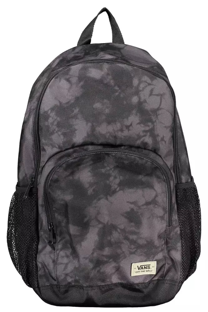 Black Polyester Men Backpack