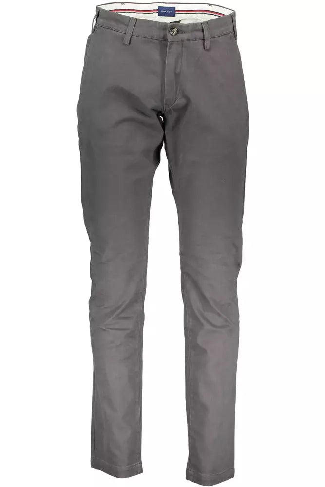 Gray Cotton Men Trouser