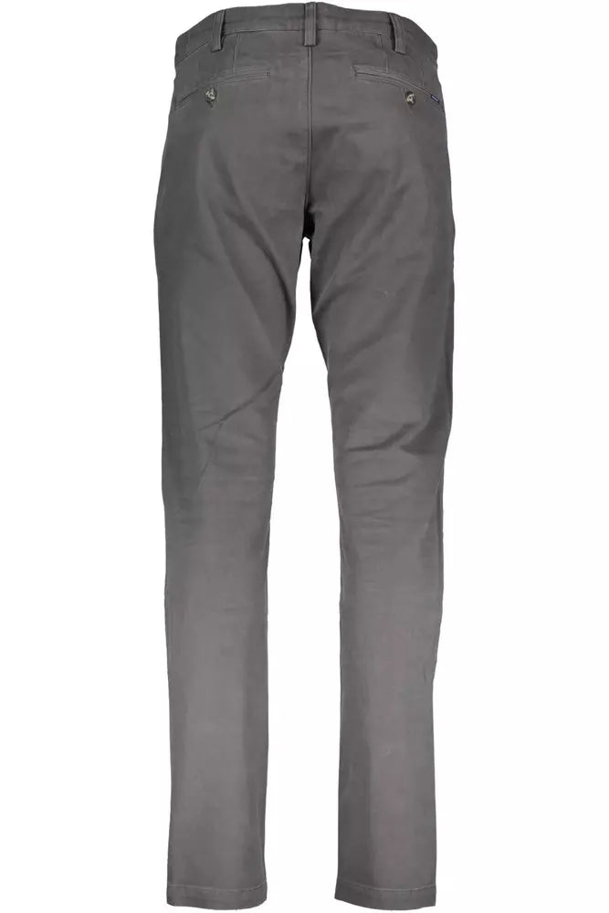 Gray Cotton Men Trouser