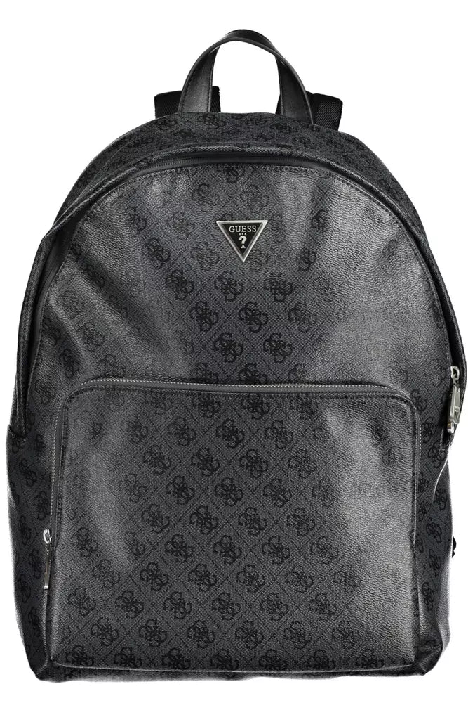 Gray Polyethylene Men Backpack