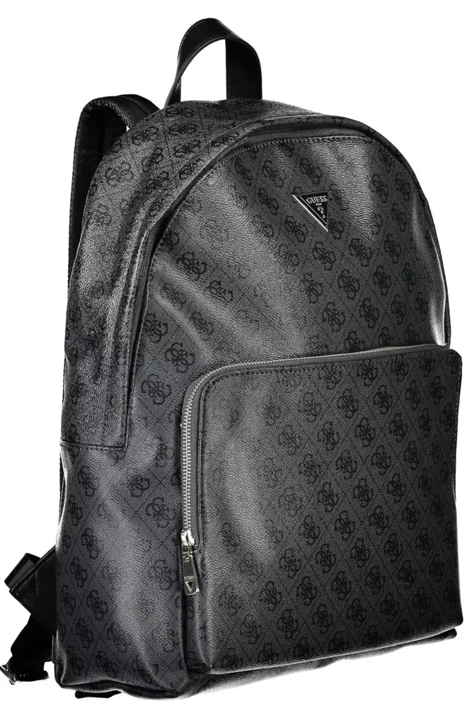 Gray Polyethylene Men Backpack