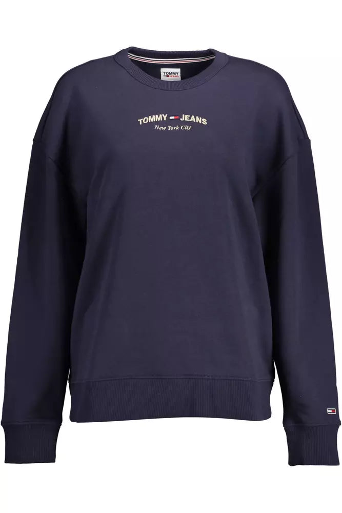 Blue Cotton Women Sweater