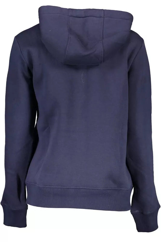 Blue Cotton Women Sweater