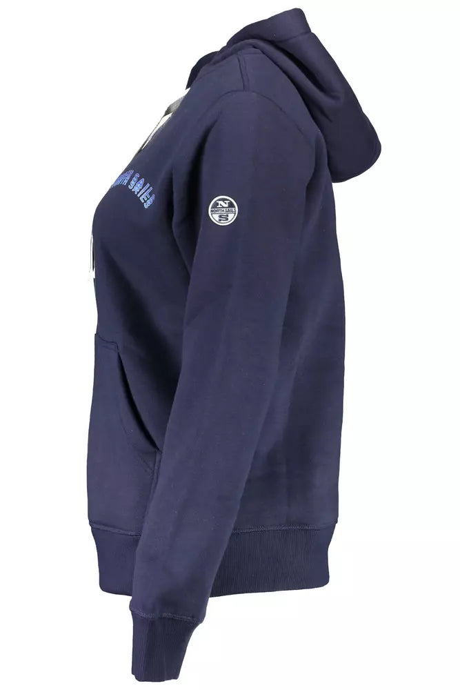 Blue Cotton Women Sweater